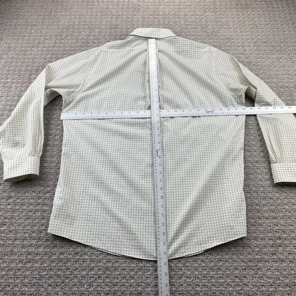 Brooks Brothers Regent Fit Shirt Men 16.5 - 2/3 1818 Beige Yellow Checkered Polo - Picture 9 of 11